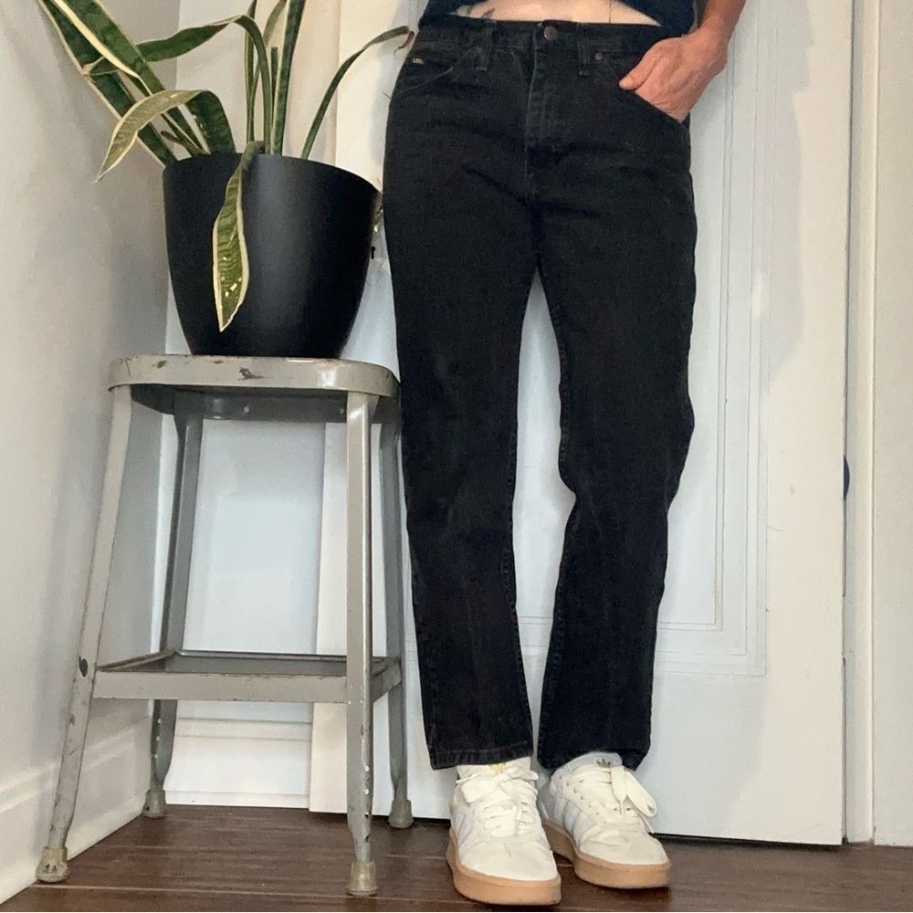 Lee Regular Fit Jeans Men’s 33x30 Black Straight Leg - Picture 2 of 16